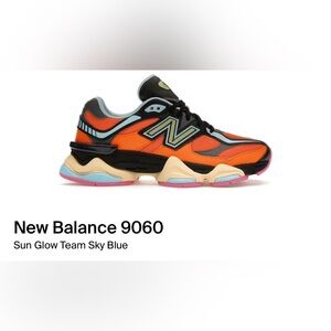 New Balance 9060 Sun Glow Team Sky Blue Orange & Black Sneakers